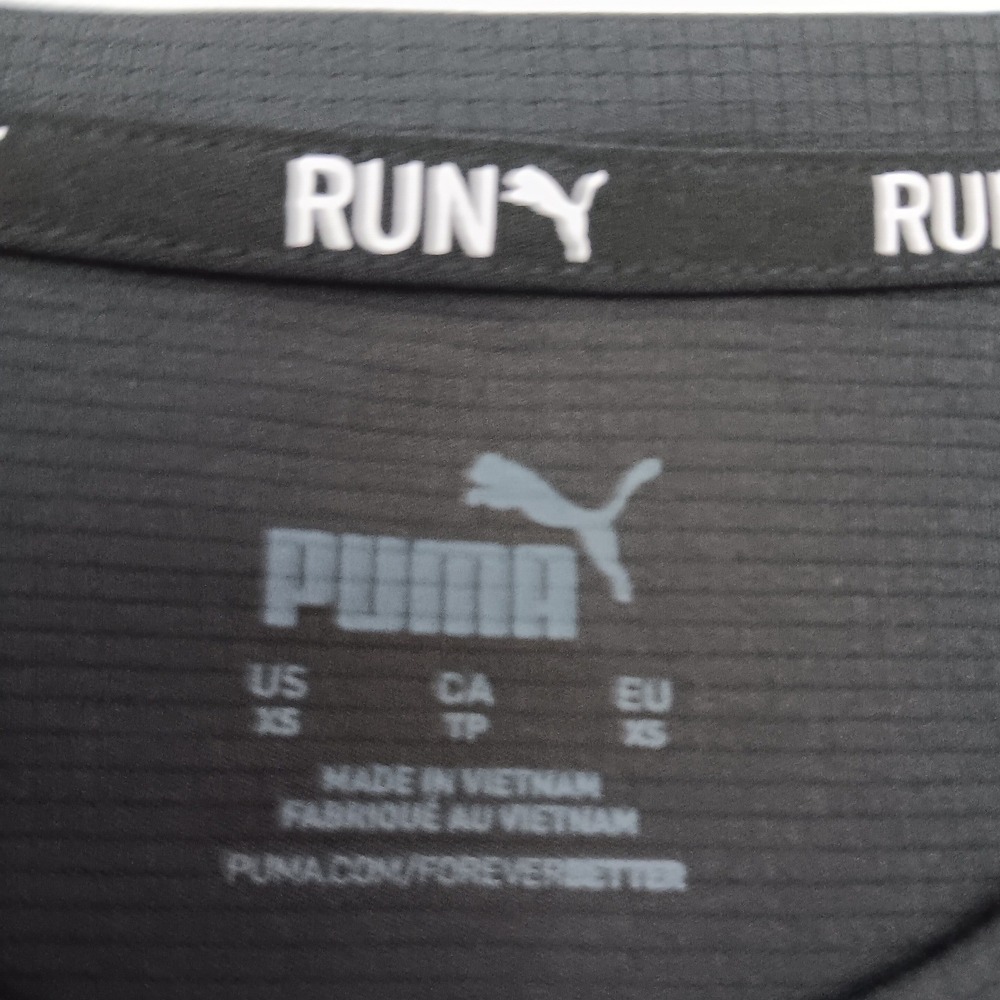 NEW Puma Run Logo SS Tee W Womens XS Black Reflective DryCell Running Shirt - Picture 4 of 12